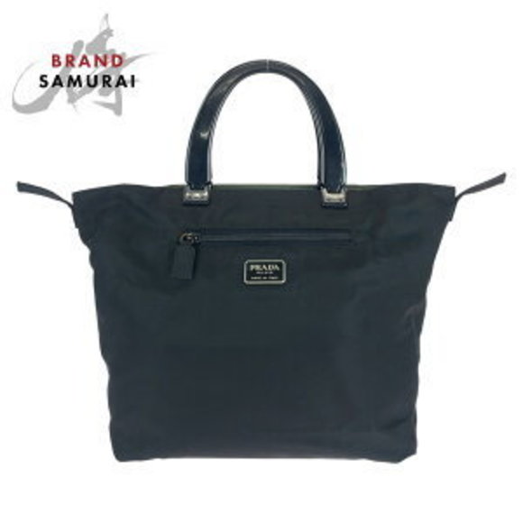 Prada Tessuto triangular Khaki Green black nylon tote bag handbag - Picture 1 of 9